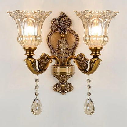 Decorbites™ Kristallglas Doppeltköpfige Wandlampe - Europäischer Retro-Stil