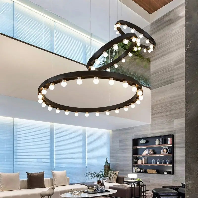 Decorbites™ Industrielle Duplex-Treppenhaus-Pendantleuchte für Wohnzimmer, Hotellobby oder Geschäftsraum