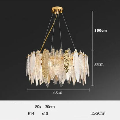 Decorbites™ Gold LED Glas-Lüster für Esszimmer Wohnzimmer Schlafzimmer_Hauptschlüsselwort: Pendelleuchten