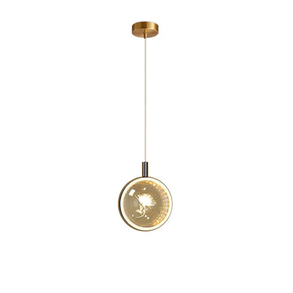 DecorBites™ Dandelion Crystal Ball Chandelier LED Hanging Lamp for Bedroom and Restaurant