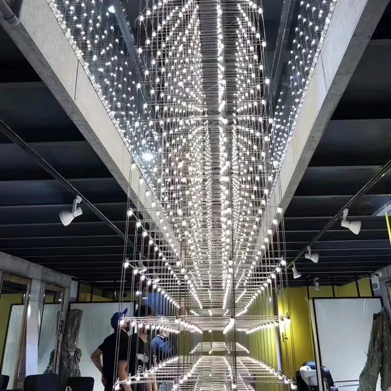 Decorbites™ Cosmos-Kronleuchter: Nordisches Silber-Glühwürmchen-Licht für luxuriöse Wohn- und Esszimmer