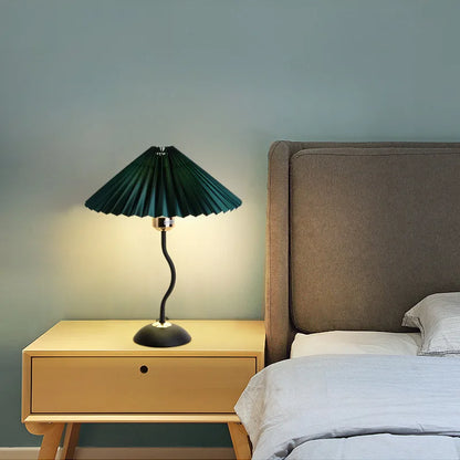 DecorBites™ Adjustable Pleated Table Lamp LED E27 Desk Light for Bedroom Living Room