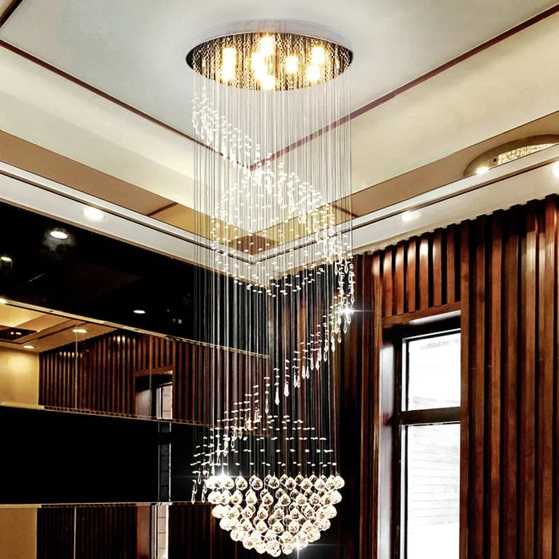Decorbites™ Kristall-Treppenhaus-Leuchter: Moderne LED-Innenbeleuchtung für Wohnzimmer, Lobby und Zuhause