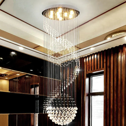 Decorbites™ Kristall-Treppenhaus-Leuchter: Moderne LED-Innenbeleuchtung für Wohnzimmer, Lobby und Zuhause