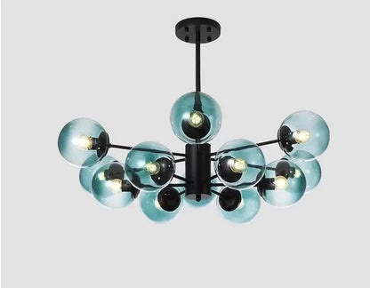 DecorBites™ Adjustable Ball Glass Lustre Chandelier for Living, Dining, Bedroom Lighting