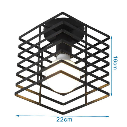 DecorBites™ Industrial LED Ceiling Light: Modern Retro Loft Plafonniers for Living Room Kitchen Cage Home Decor