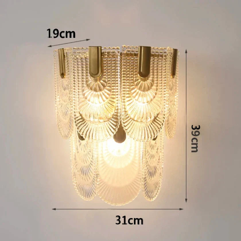 Decorbites™ Graue Glaswandlampe – Moderne Sconce-Leuchte für das Wohnzimmer-Dekor