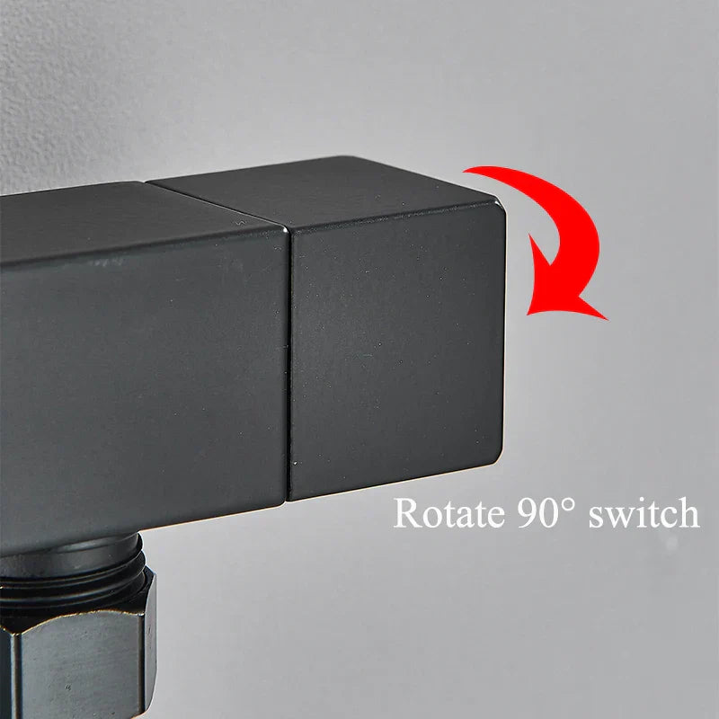 Decorbites™ Schwarze Messing-Bidetarmatur: Einhebel-Kaltwassertemperatur, Handbrause, Hygienischer Duschreiniger