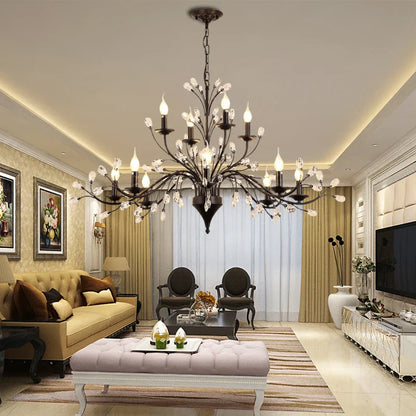 DecorBites™ Crystal LED Chandelier for Home Lighting in Bedroom Living Room Dining Kitchen