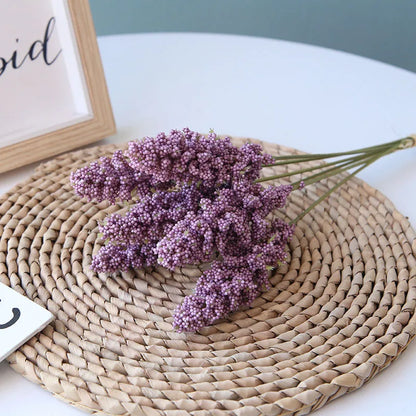 DecorBites™ Lavender Artificial Flower Bundle for Wall Decor and DIY Vases Bouquet