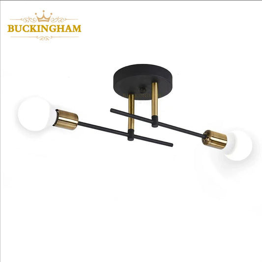 Modern Industrial Chandeliers Ceiling Lamp Pendant Light 2 Heads Black for Living Dining Room Bedroom cafe and Kitchen