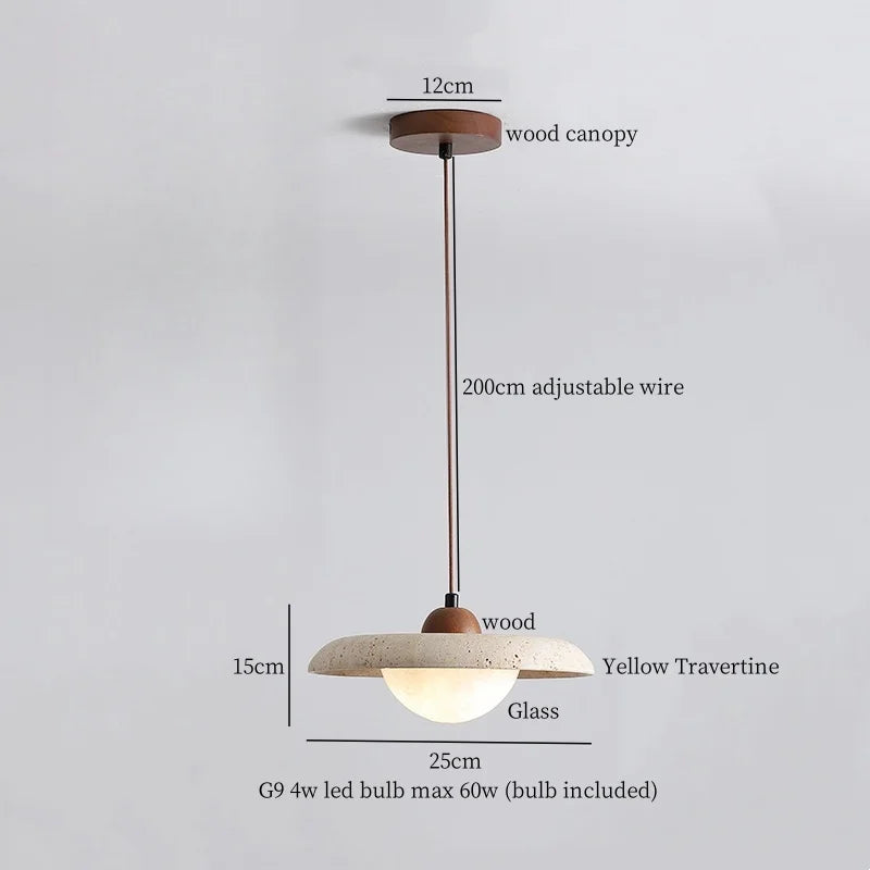 Travertine Wabi Sabi Lamp