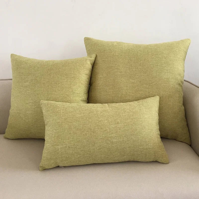 Decorbites™ Elfenbein-Sofakissenbezug 30x50cm 40x40cm 45x45cm 50x50cm 60x60cm Uni-Farbe