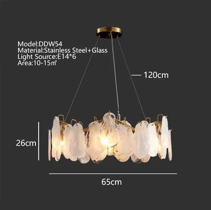 Decorbites™ Wolkenverglasungs-Kronleuchter: Moderne LED-Lüster für Innenbeleuchtung im Wohnzimmer-Dekor
