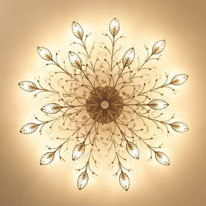 DecorBites™ Crystal Ceiling Chandelier LED Fixture Lights for Living Room Bedroom by Samsarah Lighting