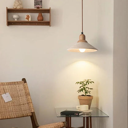 Decorbites™ Japanisches Vintage-LED-Hängeleuchte Gelber Travertin Wohnraum-Dekoration Pendelleuchte