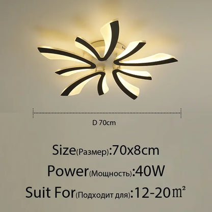 DecorBites™ LED Ceiling Chandelier with Remote Control for Home Décor