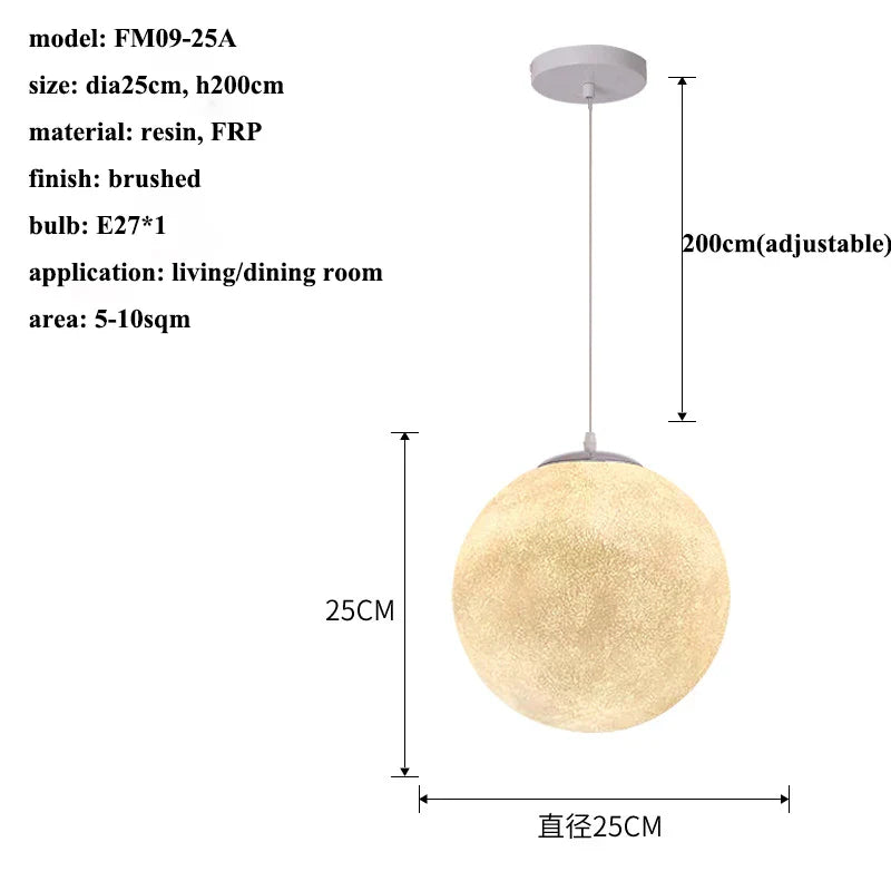 Decorbites™ Sahne-Mond LED-Hängeleuchter: Moderne Beleuchtung für Wohnzimmer, Küche und Schlafzimmer