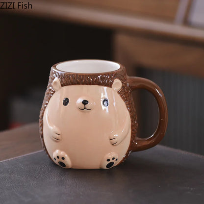 Decorbites™ Süße Cartoon-Tier-Keramiktasse Kinder-Frühstücksbecher Weihnachtsgeschenk