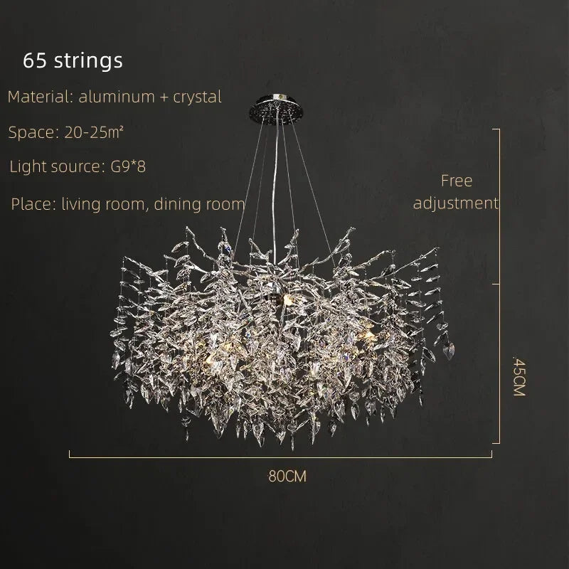 Decorbites™ Kristall-Hängeleuchter Luxus-LED-Beleuchtung Ast-Design für Wohn- und Esszimmer