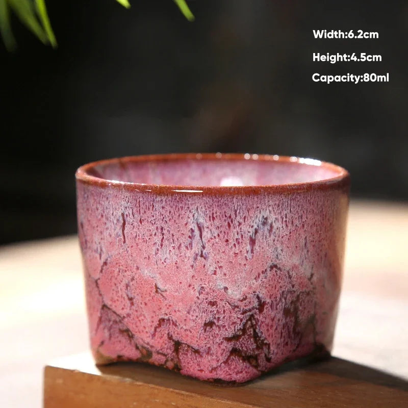 Decorbites™ Japanische Ofenverwandlungs-Keramik-Teebecher Espressotasse Kaffeetasse Töpferei Kung-Fu-Teetasse