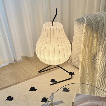 Decorbites™ Japanische Seidenstehlampe: Wabi Sabi LED-Stofflampe für Wohnzimmer & Schlafzimmer