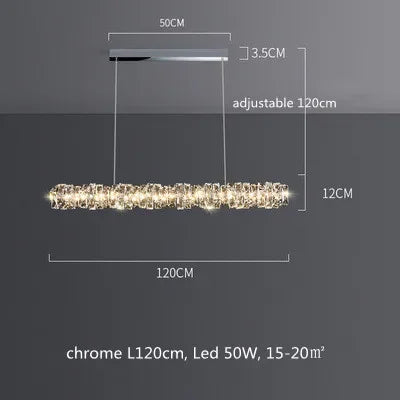 Decorbites™ Kristall-LED-Pendantleuchten | Dimmbare Ring-Hängeleuchte | Moderne Luxus-Dekorleuchten
