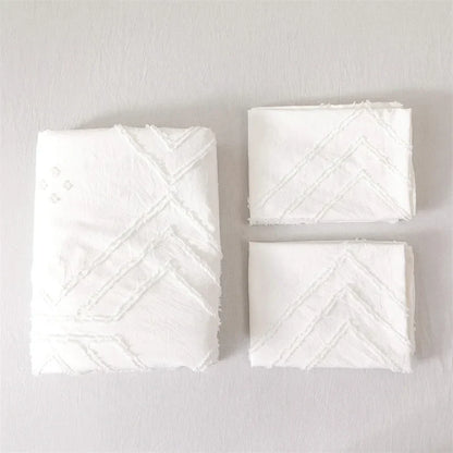 Decorbites™ Geometrisch Geschnittene Blumen-Daunenbezug-Set King Size Hochwertige Bettwäsche