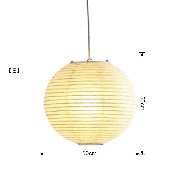 Decorbites™ Japanisches Wabi-Sabi-Pendant-Licht LED E27 Noguchi Akari Reispapier Deckenaufhänger