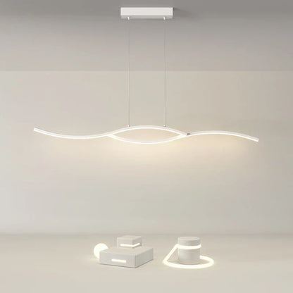 DecorBites™ LED Pendant Chandelier: Modern Nordic Strip Light for Dining, Kitchen, Office, Coffee Room