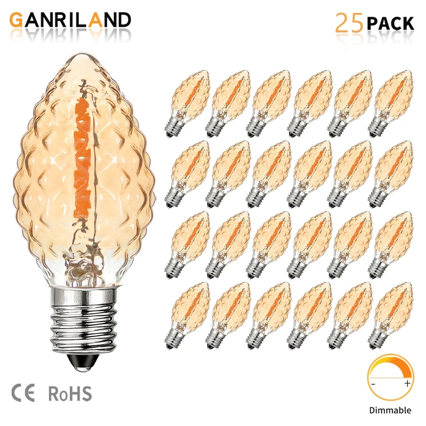 Decorbites™ Diamant-Lüster LED-Lampen 7W C7 Kerzenleuchter-Sockel Dekor-Edison-Birnen