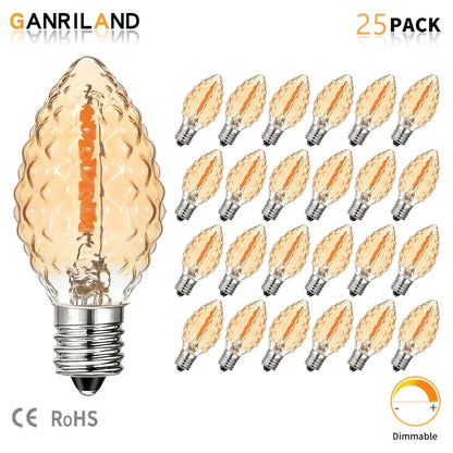 Decorbites™ Diamant-Lüster LED-Lampen 7W C7 Kerzenleuchter-Sockel Dekor-Edison-Birnen