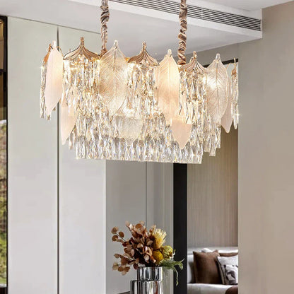 Decorbites™ Kristall-Blätter-Kronleuchter: Elegante postmoderne Beleuchtung für Wohnzimmer, Esszimmer, Schlafzimmer