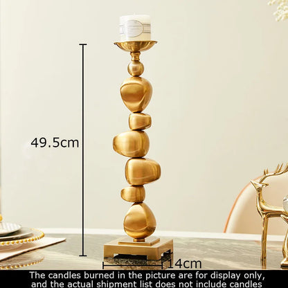 Decorbites™ Goldlegierter Stein-Stapel-Leuchter-Ornament Heimduftbehälter