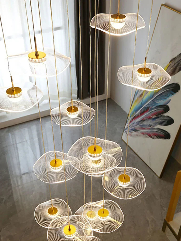 Gold Acrylic LED Pendant Lamp