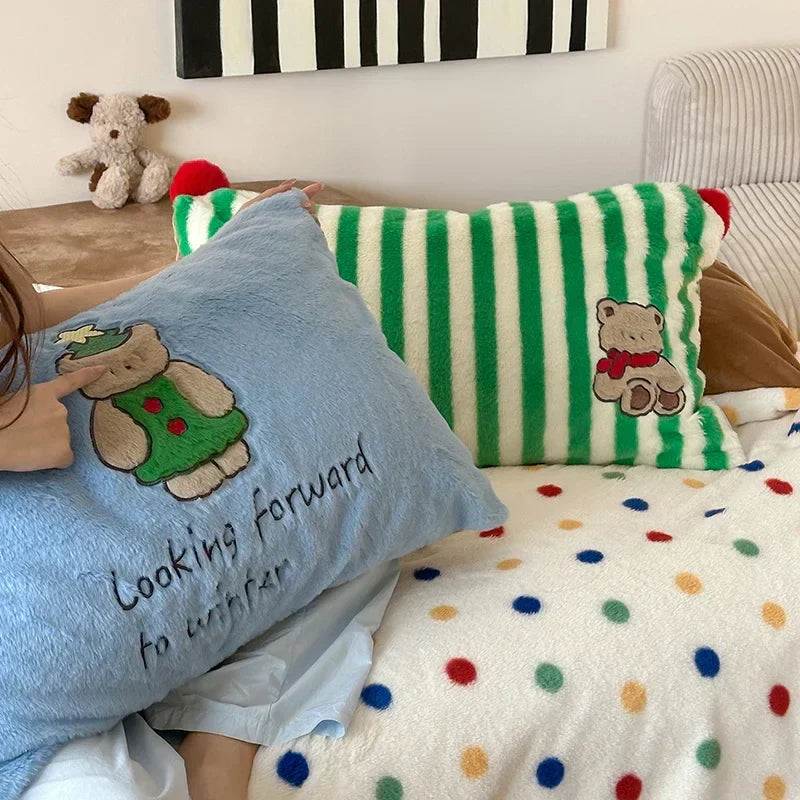 Embroidered Velvet Duvet Set