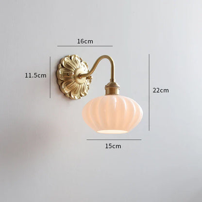 DecorBites™ Frosted Glass LED Wall Light Switch Socket Copper Lampara Pared