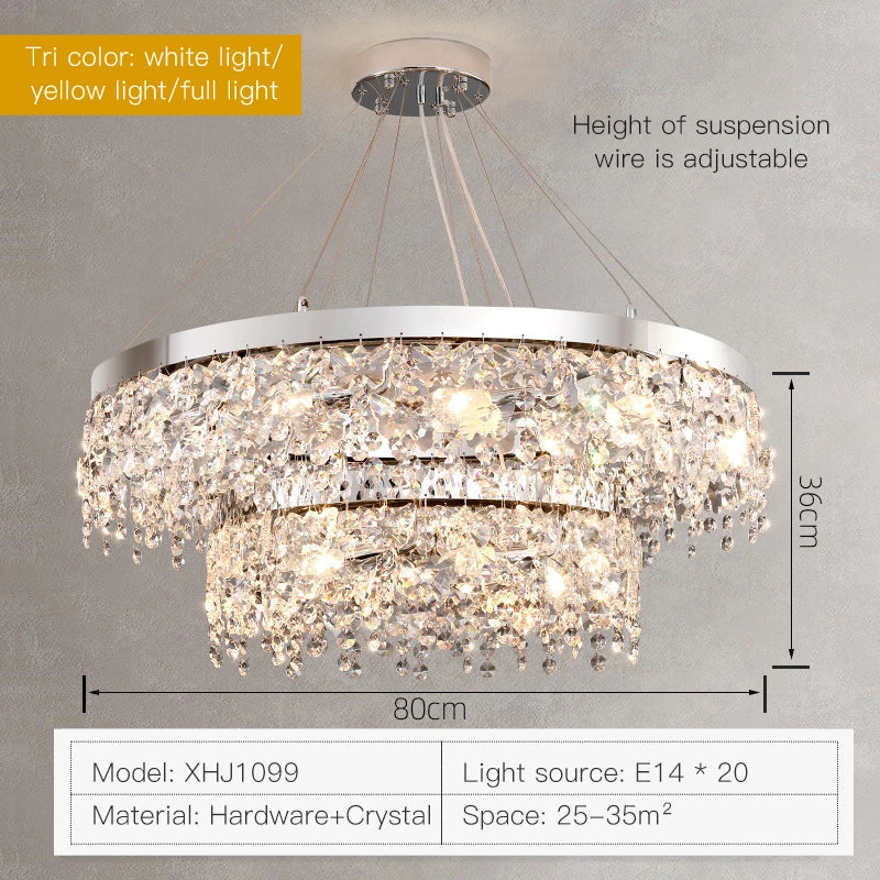 Decorbites™ Kristall-Leuchter: Moderne nordische LED-Wohnzimmerlampe