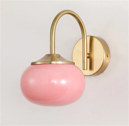 Decorbites™ Glasball-Wandleuchte: Moderne rosa- und weiße stilvolle Beleuchtung für das Wohnzimmer