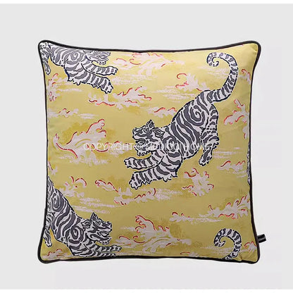 Decorbites™ Korallen-Luchs Samt Kissenbezug: Luxuriöses Mystisches Tierenthema für das Sofa