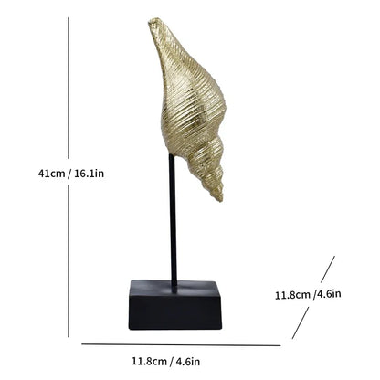 Decorbites™ Vergoldete Meerjungfrau-Statue Harz-Skulptur Raumdekoration Meeresorganismus-Ornament