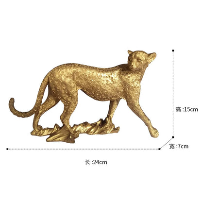 Decorbites™ Leopardmuster Gepard Harzhandwerk: Realistische Dekoration für Zuhause und Büro