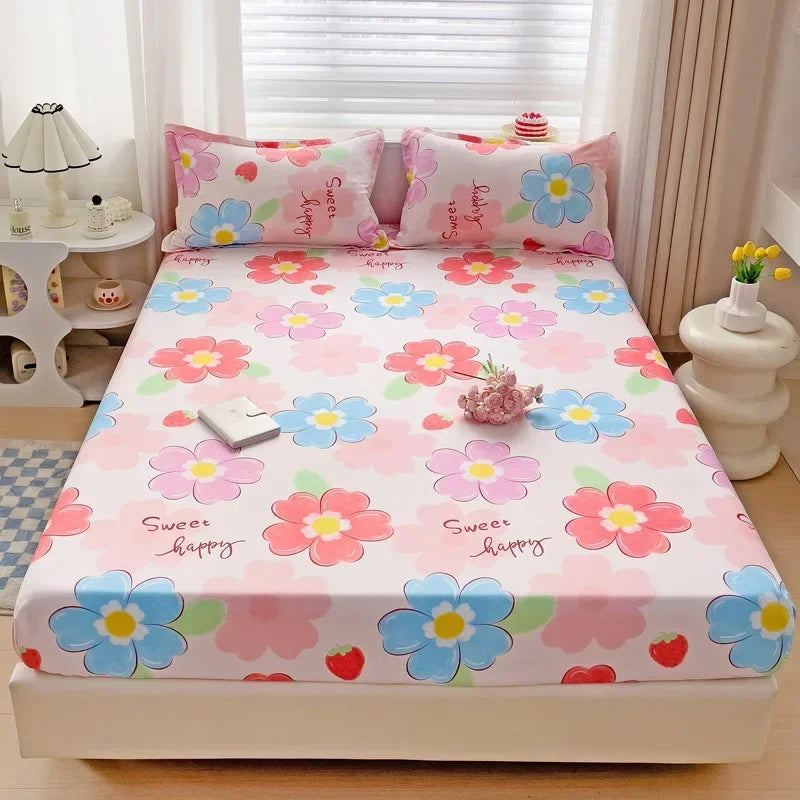 Decorbites™ Japanischer Stil Dickes Spannbettlaken für Queen-/King-Size-Bett