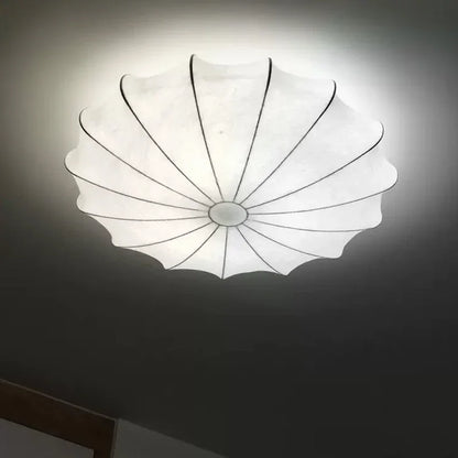 Decorbites™ Sahne-Seiden-LED-Deckenleuchte für Wohnzimmer und Schlafzimmer, nordischer minimalistischer Stil