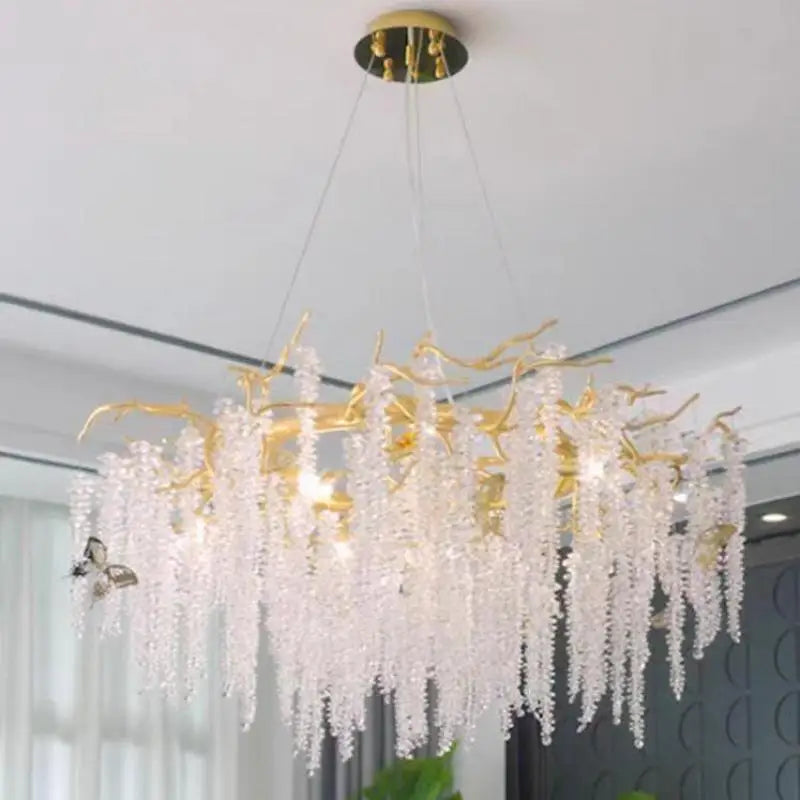 Gold Branch Aluminum Pendant Light 14-Light