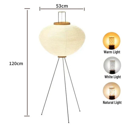 Decorbites™ Japanisches Reispapier-LED-Bodenleuchte Retro-Stehlampe