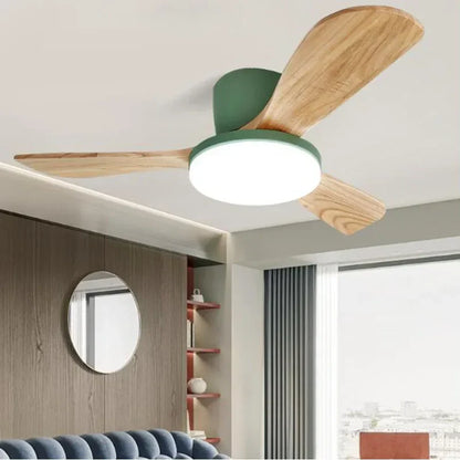 Decorbites™ 52" DC-Holz-Deckenventilator mit LED-Licht Fernbedienung Wohnzimmer Schlafzimmer 35W