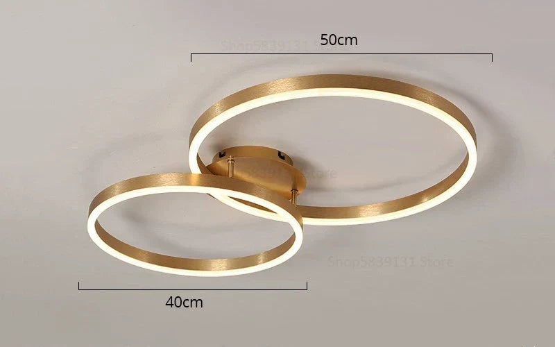 Decorbites™ Goldene LED-Deckenleuchte mit Acryl-Lampenschirm für kreative Wohnzimmerarmaturen