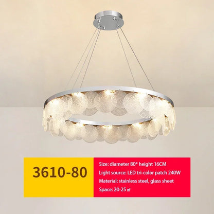 Decorbites™ Glasleuchter LED-Deckenleuchte | Modernes Metallkunstwerk | Dekoration für Innenräume Wohnzimmer Küche