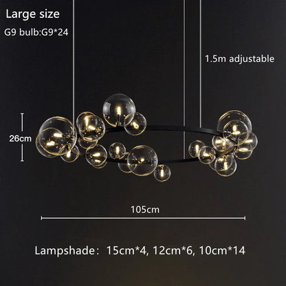 Decorbites™ Glas-Blase-Lüsterleuchte für Esszimmer und Laden